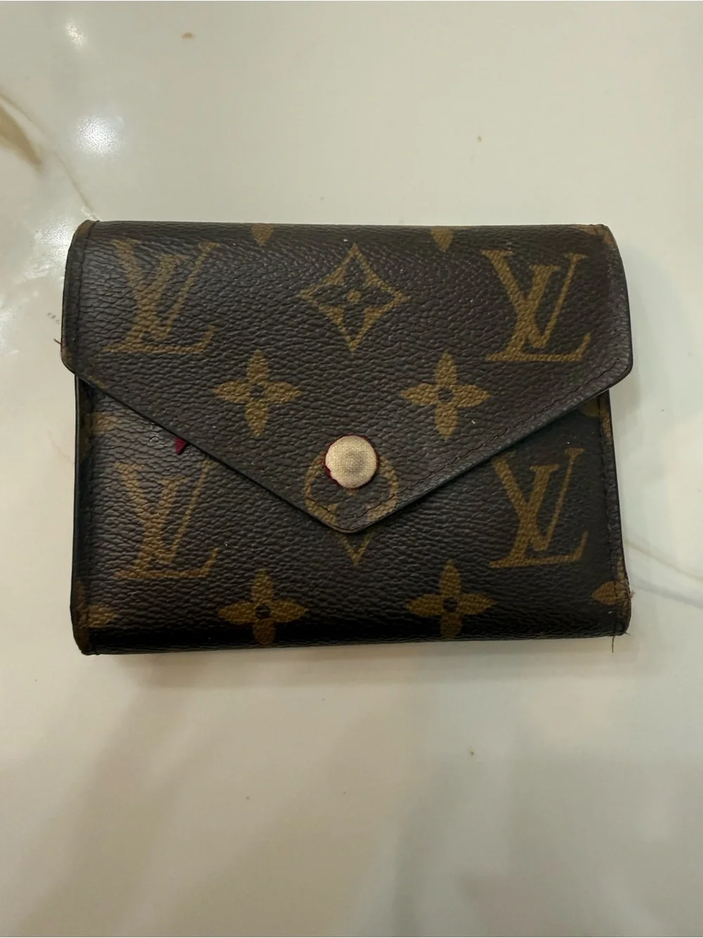 Louis Vuitton Monogram Envelope Compact Wallet in Brown and Gold